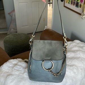 Chloe Suede Calfskin Medium Faye Backpack